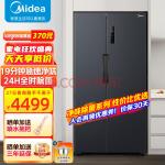 美的(Midea)19分钟急速净味冰箱545升双对开门双变频一级能效智能家电除菌超薄家用大容积电冰箱 BCD-545WKPZM(E) 大容量囤货冰箱(midea微波炉)