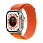 Apple Watch Ultra 智能手表 GPS + 蜂窝款 49毫米 钛金属原色 钛金属表壳橙色高山回环式表带大号MQF73CHA