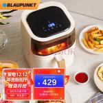 蓝宝（Blaupunkt）空气炸锅可视化家用5L大容量空气炸烤箱多功能全自动十大智能无油电炸锅不粘易洗格调白